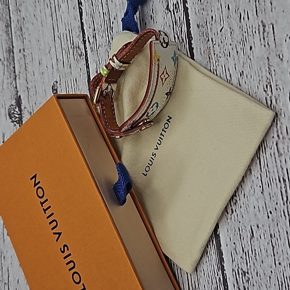 Louis Vuitton Monogram Multicolor Porte Address Bracelet Bangle with bag and box
